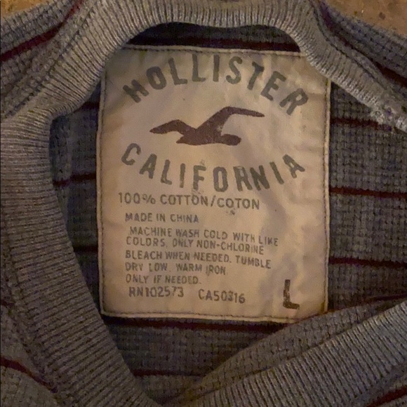 Men’s long sleeve Henley/waffle shirt - Picture 3 of 3